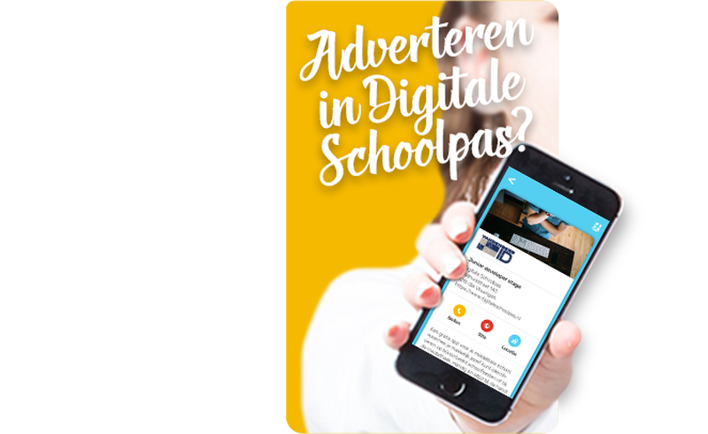 Advertentie voor adverteerders in Digitale Schoolpas